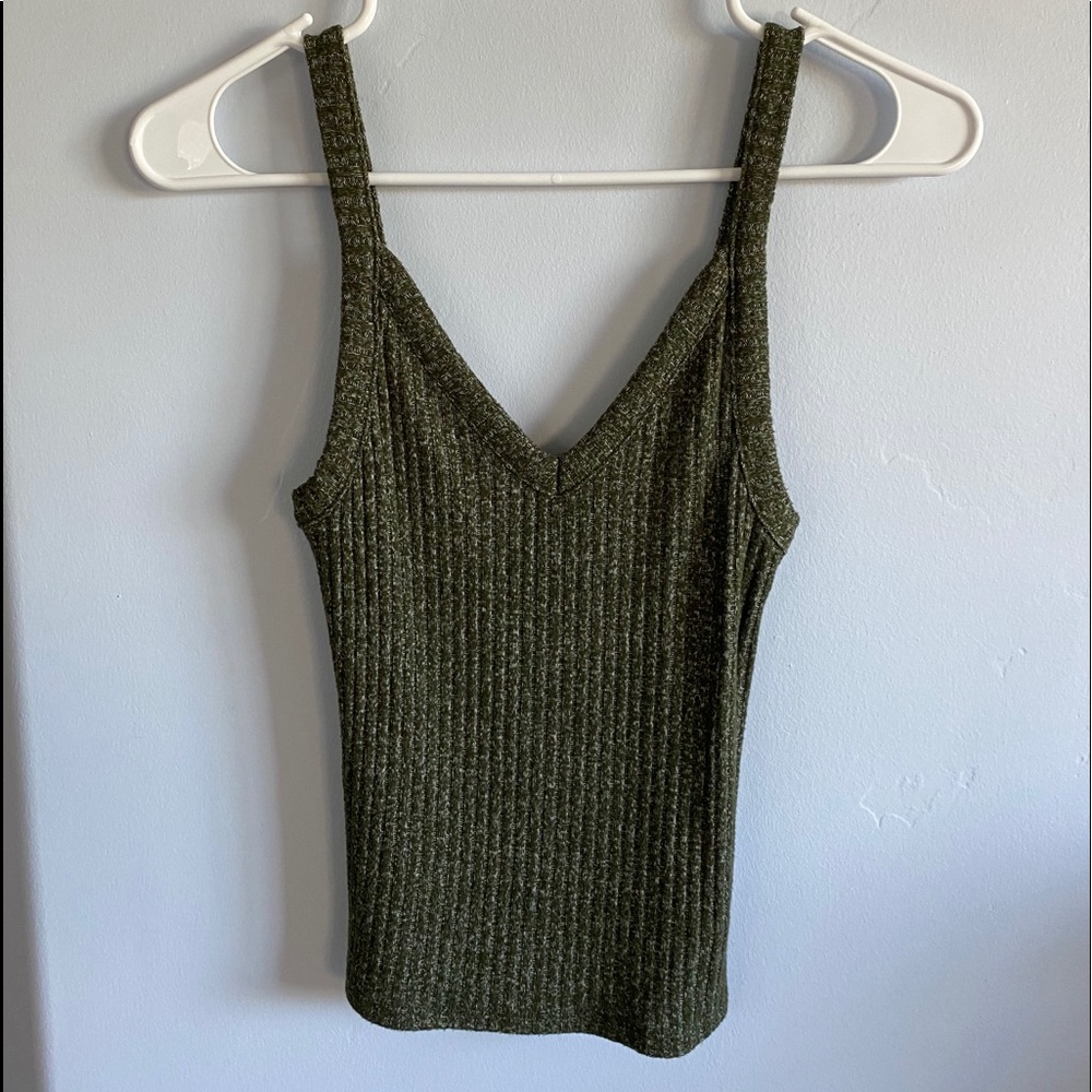 American Eagle Green Knit Tank Top
